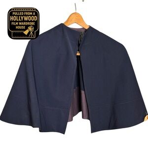 1950s Navy Wool Capelet — Hollywood Wardrobe Archive